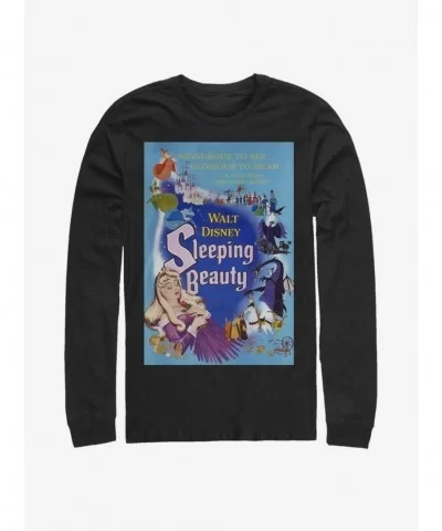 Pre-sale Discount Disney Villains Maleficent Blue Sleeping Beauty Poster Long-Sleeve T-Shirt $8.42 T-Shirts