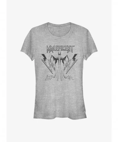 Trendy Disney Maleficent Mal Solid Outline Rock Girls T-Shirt $11.45 T-Shirts