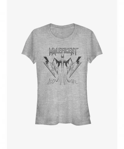 Trendy Disney Maleficent Mal Solid Outline Rock Girls T-Shirt $11.45 T-Shirts