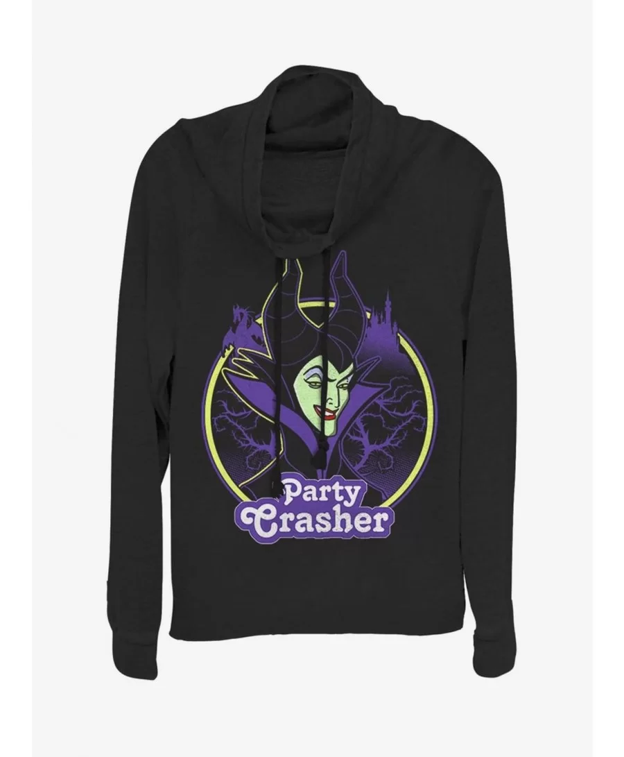 Exclusive Disney Villains Maleficent Party Crasher Cowl Neck Long-Sleeve Girls Top $11.49 Tops