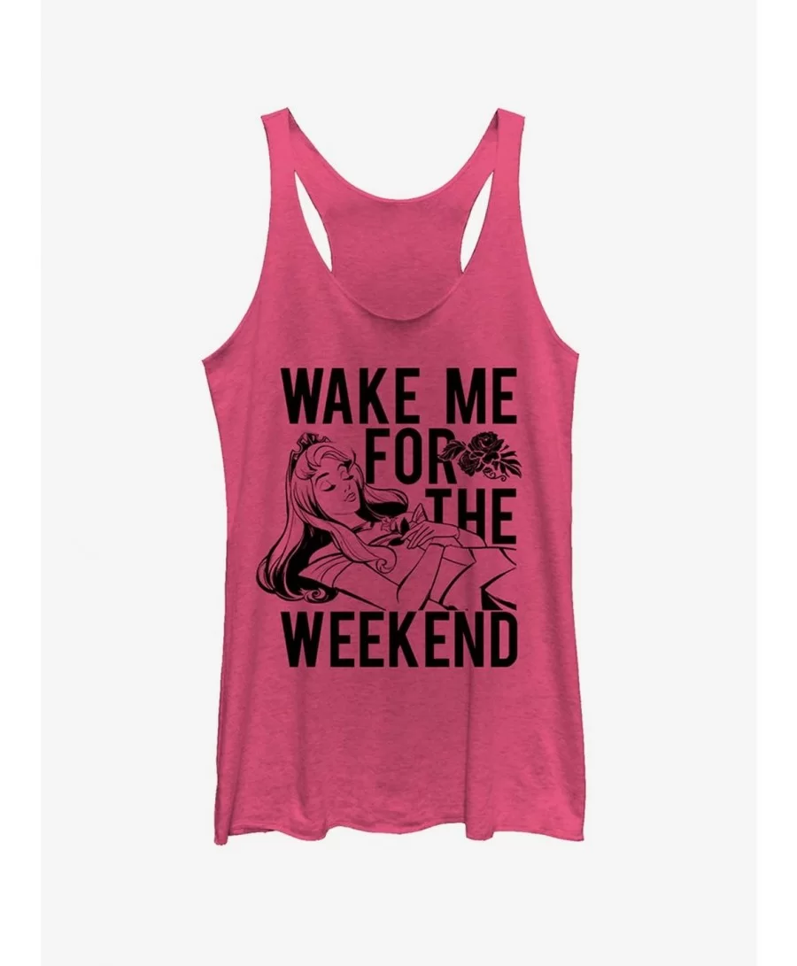 Premium Disney Wake Me for Weekend Girls Tank $10.36 Tanks