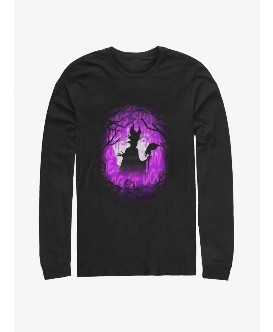 Pre-sale Disney Villains Maleficent Looming Doom Long-Sleeve T-Shirt $11.58 T-Shirts