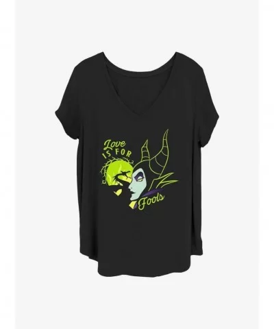 Festival Price Disney Maleficent Fools Love Girls T-Shirt Plus Size $9.25 T-Shirts