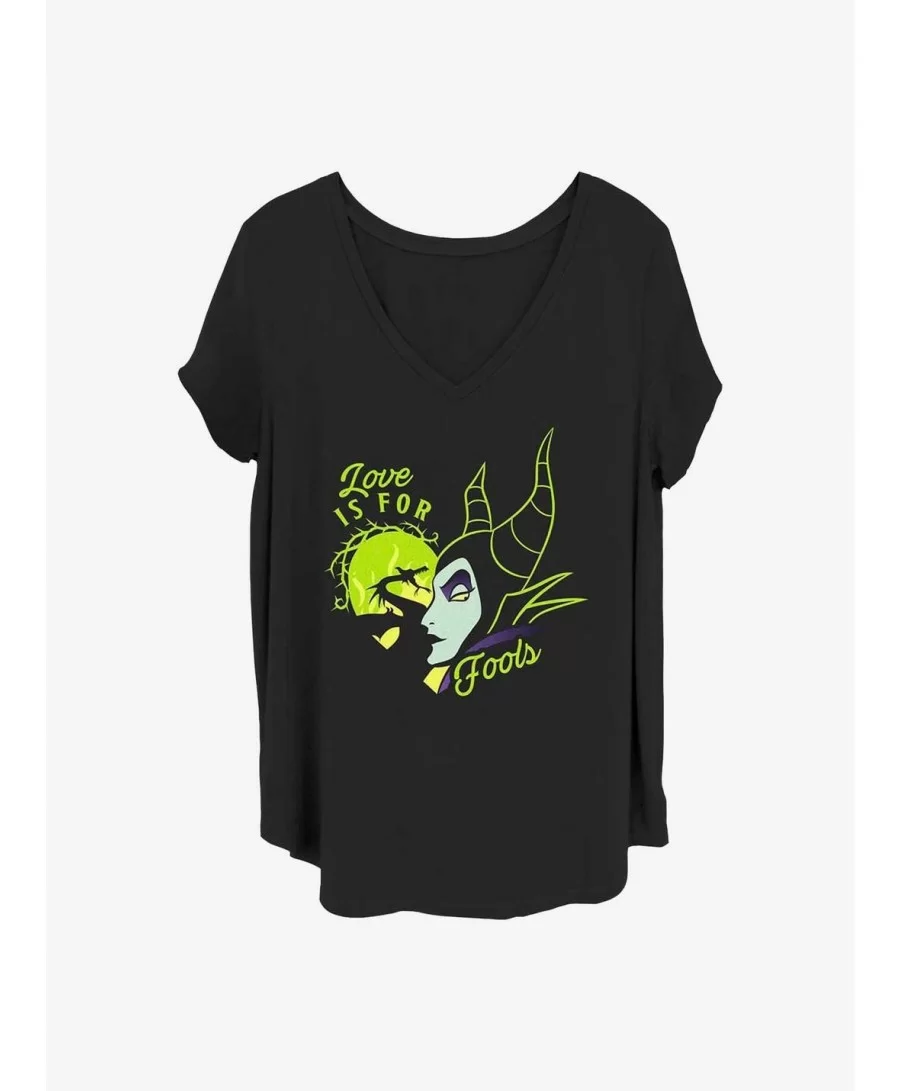 Festival Price Disney Maleficent Fools Love Girls T-Shirt Plus Size $9.25 T-Shirts