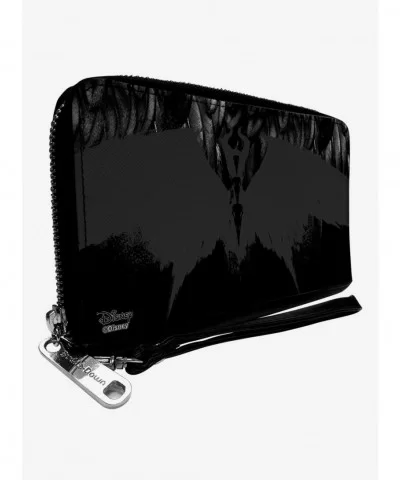 Festival Price Disney Villains Maleficent Silhouette Zip Around Wallet $15.71 Wallets