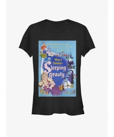 Pre-sale Disney Villains Maleficent Blue Sleeping Beauty Poster Girls T-Shirt $11.21 T-Shirts