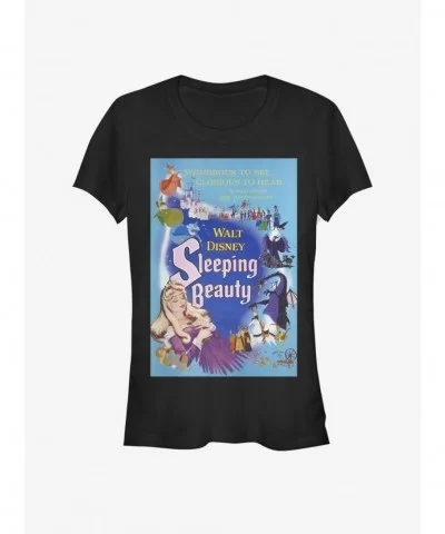 Pre-sale Disney Villains Maleficent Blue Sleeping Beauty Poster Girls T-Shirt $11.21 T-Shirts