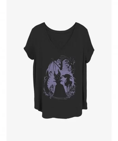 Huge Discount Disney Maleficent Bone Heart Girls T-Shirt Plus Size $9.48 T-Shirts