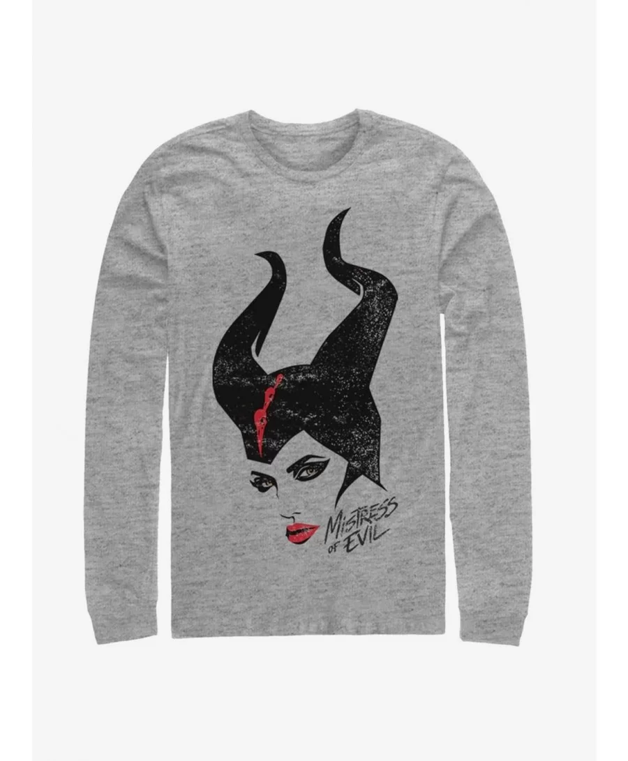 Exclusive Price Disney Maleficent: Mistress Of Evil Red Lipstick Long-Sleeve T-Shirt $8.95 T-Shirts