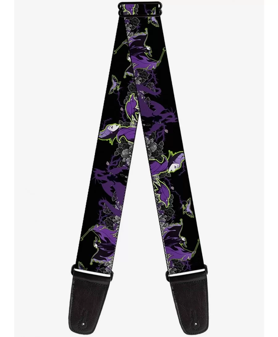 Value Item Disney Maleficent Diablo Black Roses Guitar Strap $10.96 Guitar Straps