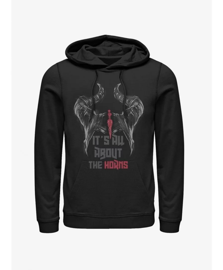 Hot Sale Disney Maleficent: Mistress Of Evil It's All About The Horns Hoodie $15.45 Hoodies