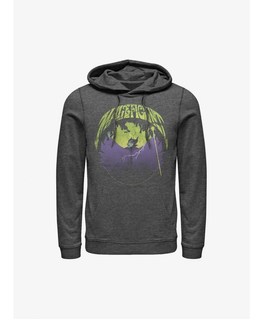 Clearance Disney Maleficent Maleficent Castle Flame Outline Hoodie $14.01 Hoodies