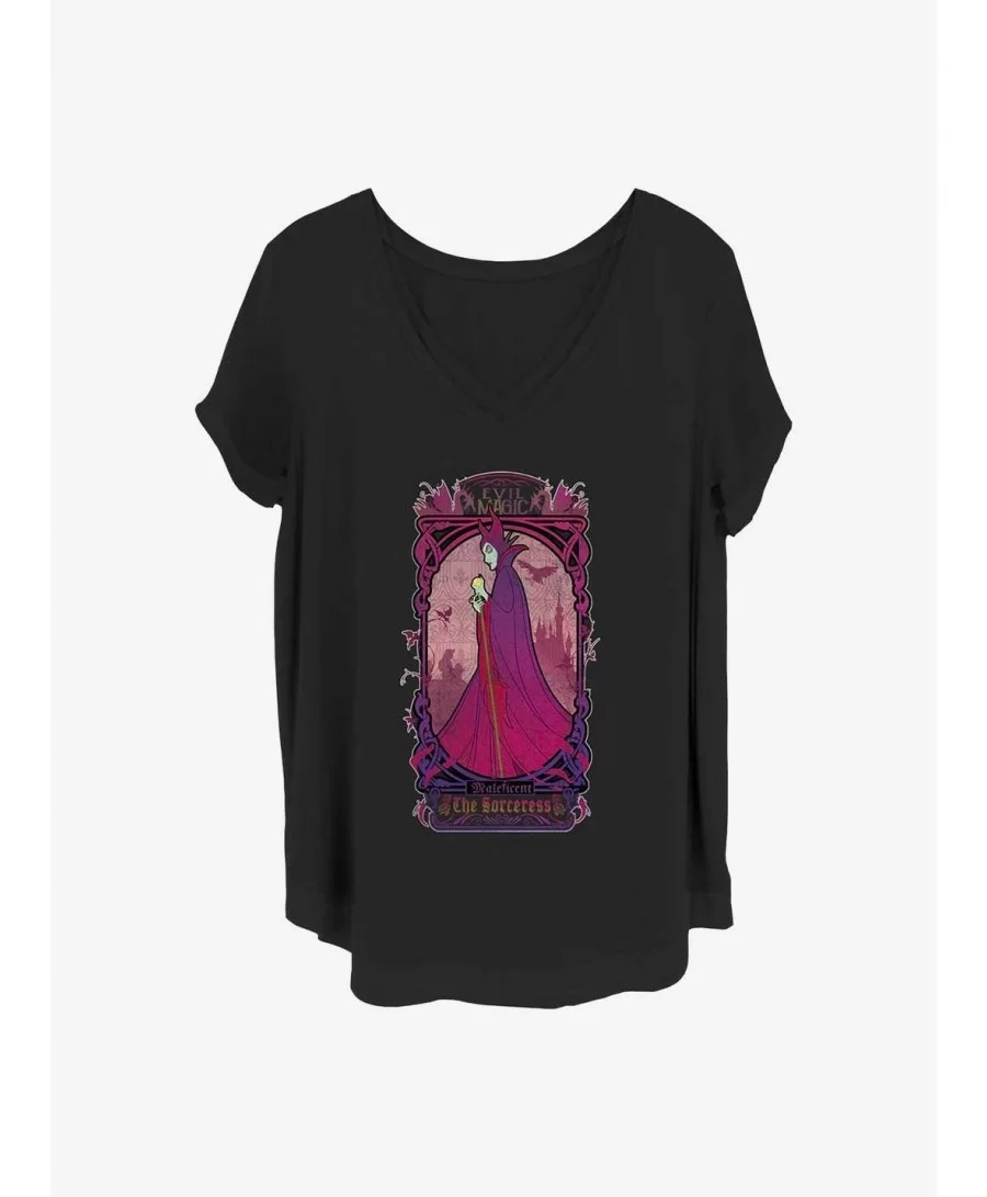 Huge Discount Disney Sleeping Beauty The Sorceress Maleficent Girls T-Shirt Plus Size $10.17 T-Shirts