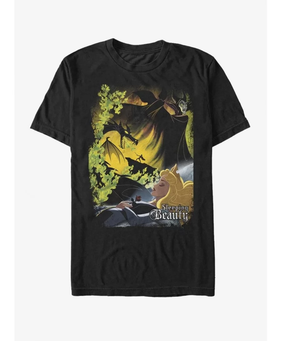 Big Sale Disney Villains Maleficent Sleeping Poster T-Shirt $8.37 T-Shirts