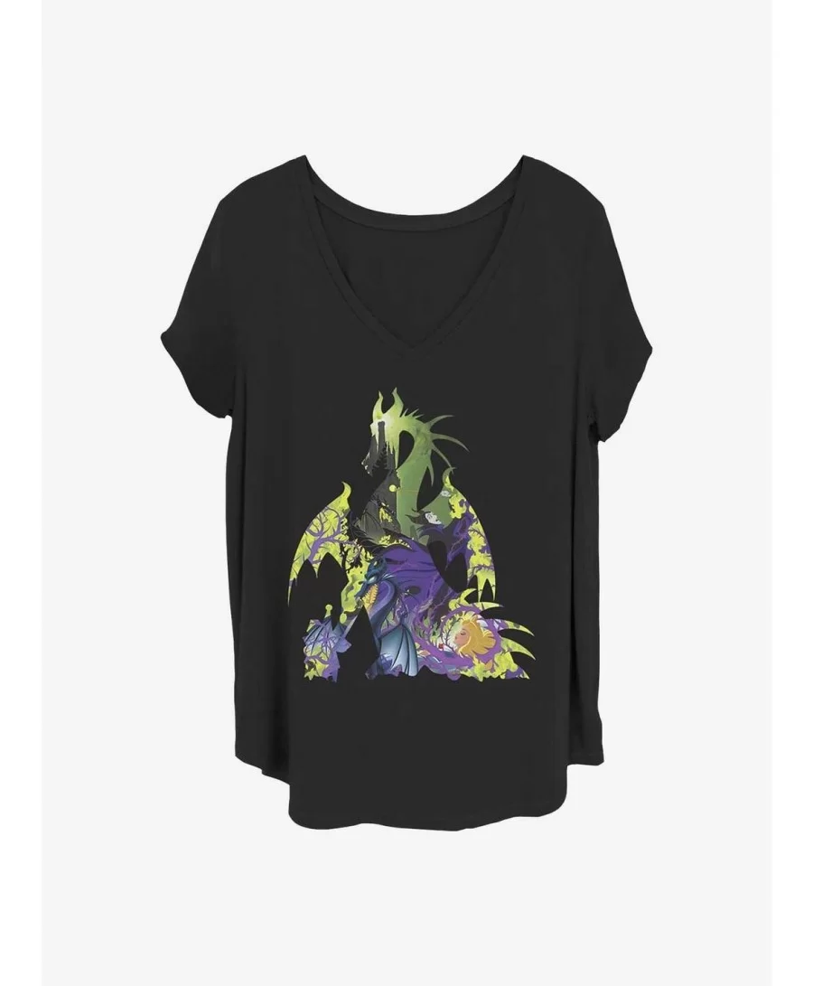 Clearance Disney Sleeping Beauty Dragon Form Girls T-Shirt Plus Size $6.94 T-Shirts