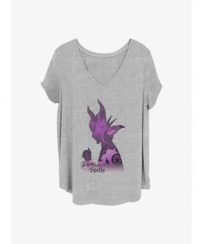 Clearance Disney Maleficent Shadow Girls T-Shirt Plus Size $7.86 T-Shirts