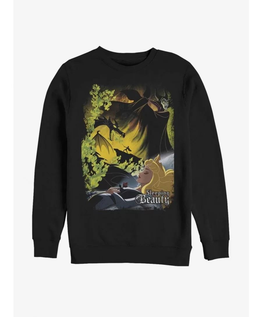 Flash Deal Disney Villains Maleficent Sleeping Poster Sweatshirt $12.10 Sweatshirts