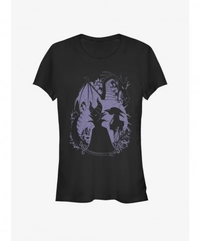 Clearance Disney Villains Maleficent Bone Heart Girls T-Shirt $9.71 T-Shirts