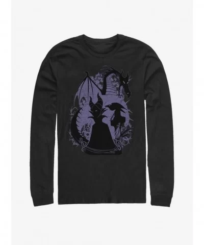 Best Deal Disney Villains Maleficent Bone Heart Long-Sleeve T-Shirt $11.58 T-Shirts