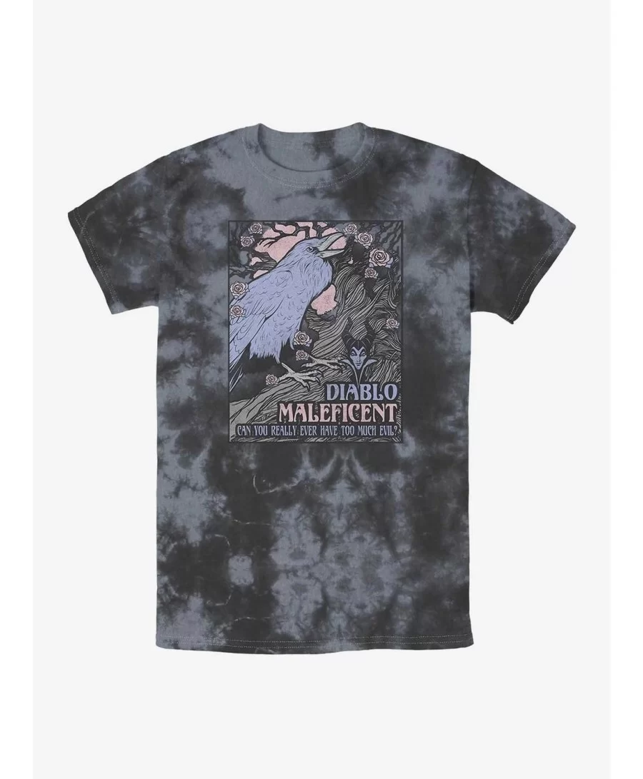 Clearance Disney Maleficent Too Much Evil Tie-Dye T-Shirt $12.17 T-Shirts