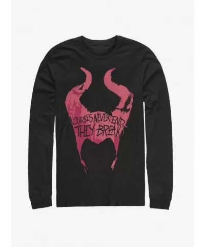 Clearance Disney Maleficent: Mistress Of Evil Curses Break Long-Sleeve T-Shirt $12.90 T-Shirts