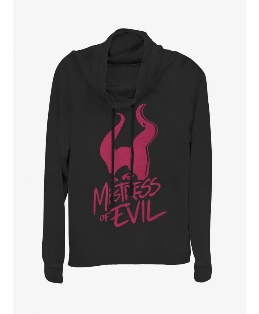 Flash Sale Disney Maleficent: Mistress Of Evil Stamp Cowl Neck Long-Sleeve Girls Top $17.24 Tops