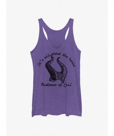 Special Disney Maleficent: Mistress Of Evil All About The Horns Girls Tank $8.50 Tanks