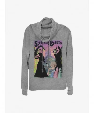 Crazy Deals Disney Sleeping Beauty Poster Cowlneck Long-Sleeve Girls Top $14.37 Tops