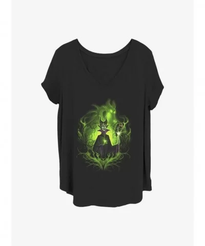 Sale Item Disney Sleeping Beauty Dark Fairy Girls T-Shirt Plus Size $8.32 T-Shirts