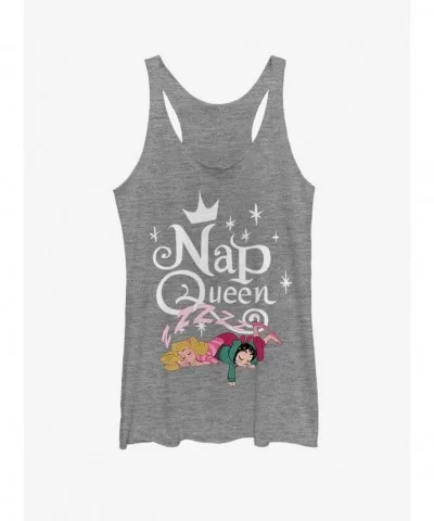 Absolute Discount Disney Ralph Breaks The Internet Aurora Nap Queen Grey Girls Tank Top $9.53 Tops