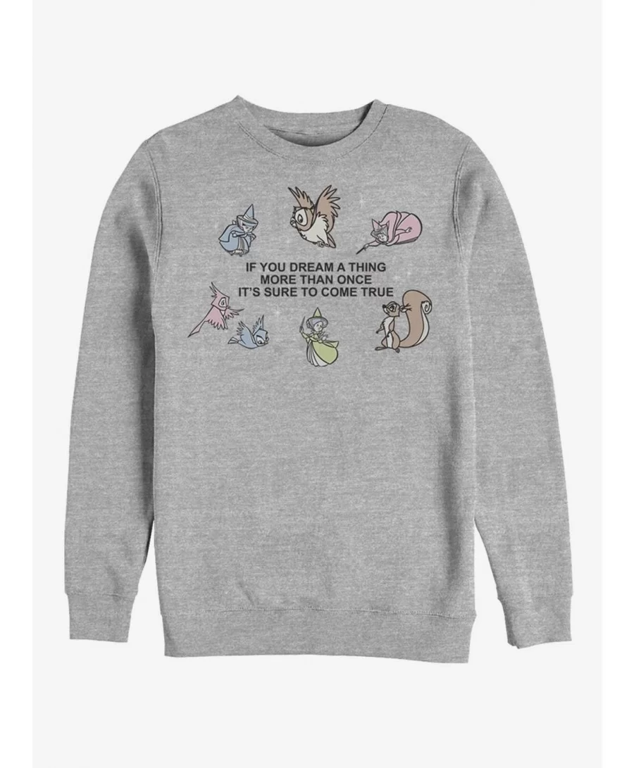 Seasonal Sale Disney Sleeping Beauty Dream It Crew Sweatshirt $9.74 Sweatshirts