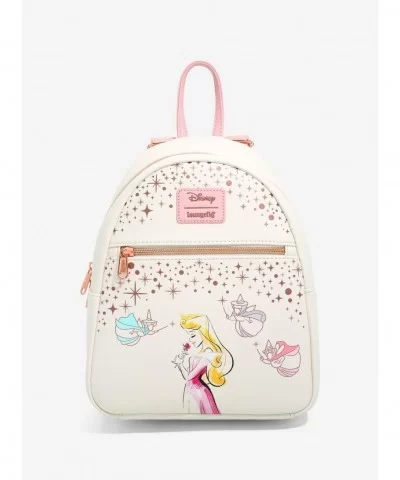 Absolute Discount Loungefly Disney Sleeping Beauty Three Good Fairies Mini Backpack $18.57 Backpacks