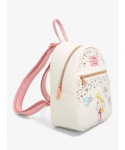 Absolute Discount Loungefly Disney Sleeping Beauty Three Good Fairies Mini Backpack $18.57 Backpacks