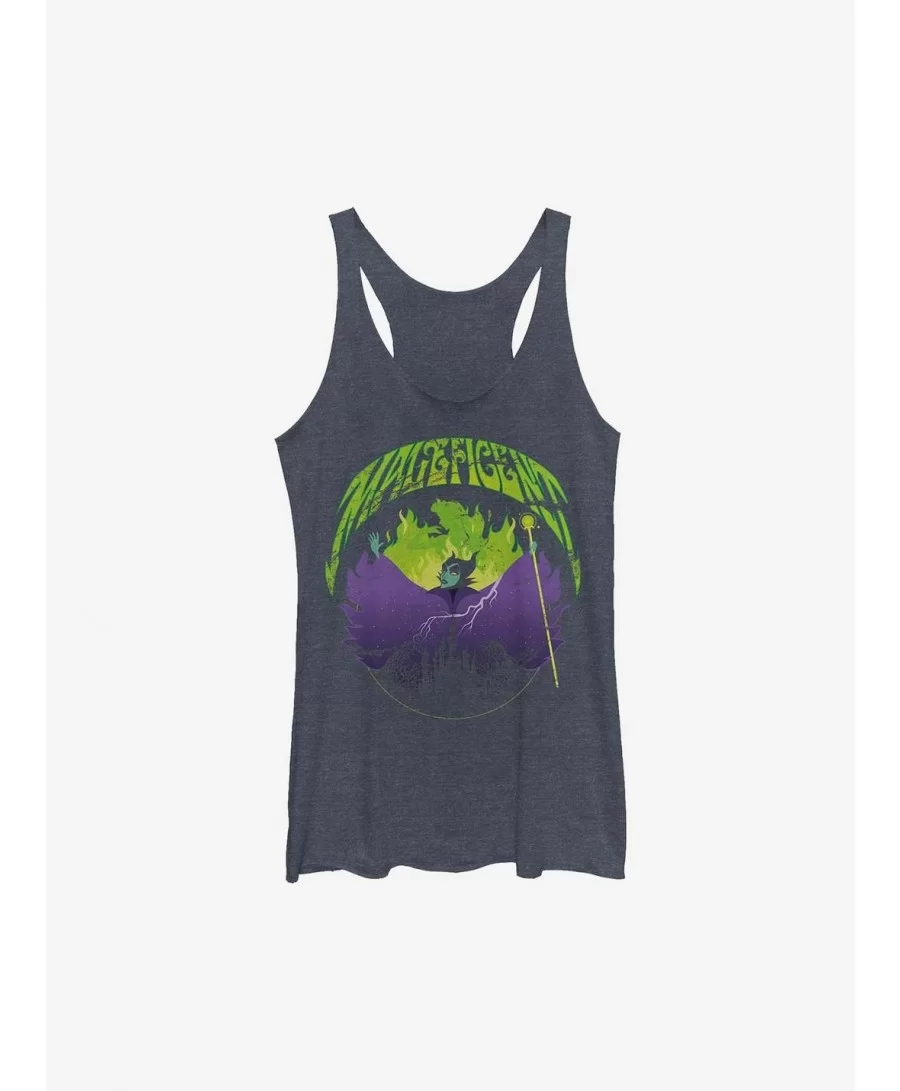 Seasonal Sale Disney Maleficent Maleficent Castle Flame Outline Girls Tank $6.97 Tanks