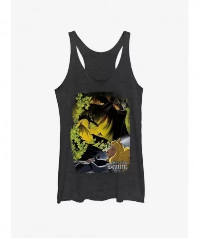 Trendy Disney Villains Maleficent Sleeping Poster Girls Tank $9.74 Tanks