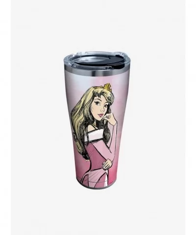 Unique Disney Sleeping Beauty Watercolor Splash 30oz Stainless Steel Tumbler With Lid $14.82 Tumblers