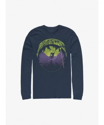 Exclusive Disney Maleficent Maleficent Castle Flame Outline Long-Sleeve T-Shirt $9.21 T-Shirts