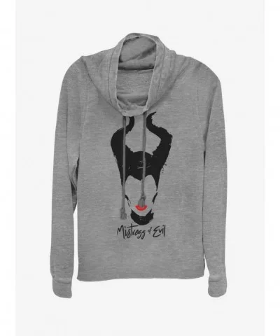 Hot Selling Disney Maleficent: Mistress of Evil Red Lips Cowl Neck Long-Sleeve Girls Top $17.96 Tops