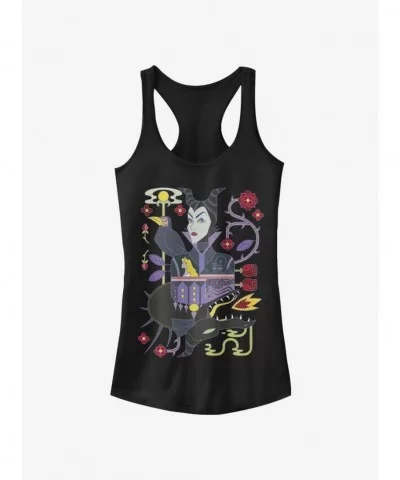 Seasonal Sale Disney Sleeping Beauty Dual Maleficent Girls Tank $6.37 Tanks