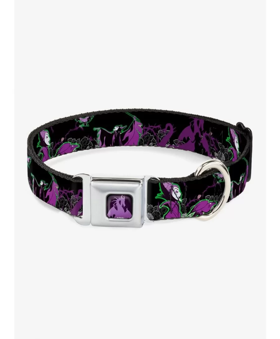 Wholesale Disney Sleeping Beauty Maleficent Diablo Seatbelt Buckle Dog Collar $12.20 Pet Collars