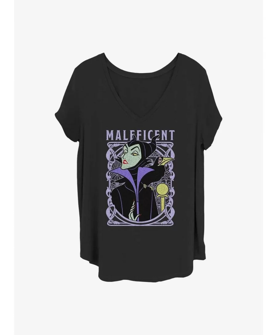 Hot Selling Disney Maleficent Framed Girls T-Shirt Plus Size $8.79 T-Shirts