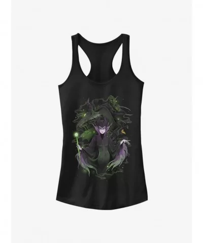 Bestselling Disney Sleeping Beauty Maleficent Manga Girls Tank $8.17 Tanks