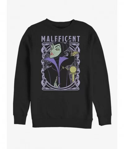 Hot Selling Disney Sleeping Beauty Maleficent Color Crew Sweatshirt $13.28 Sweatshirts