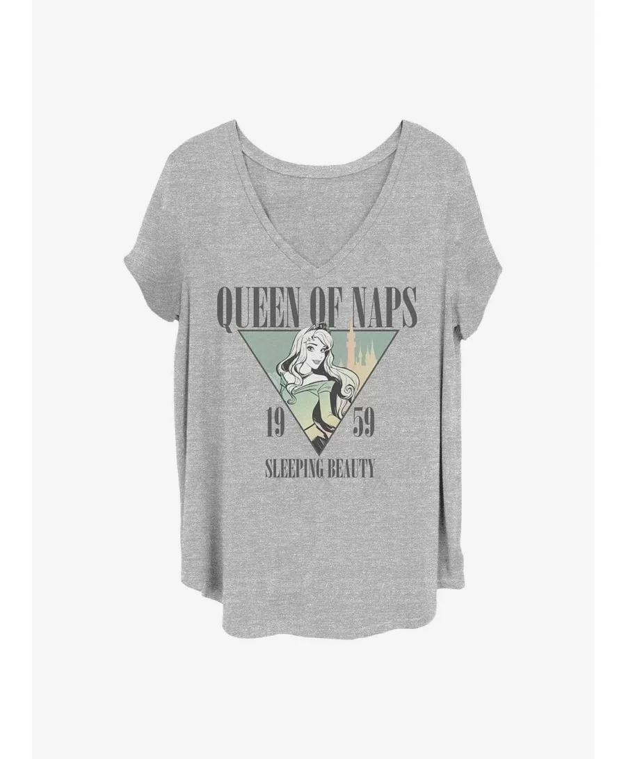 Huge Discount Disney Sleeping Beauty Queen Of Naps Girls T-Shirt Plus Size $11.56 T-Shirts