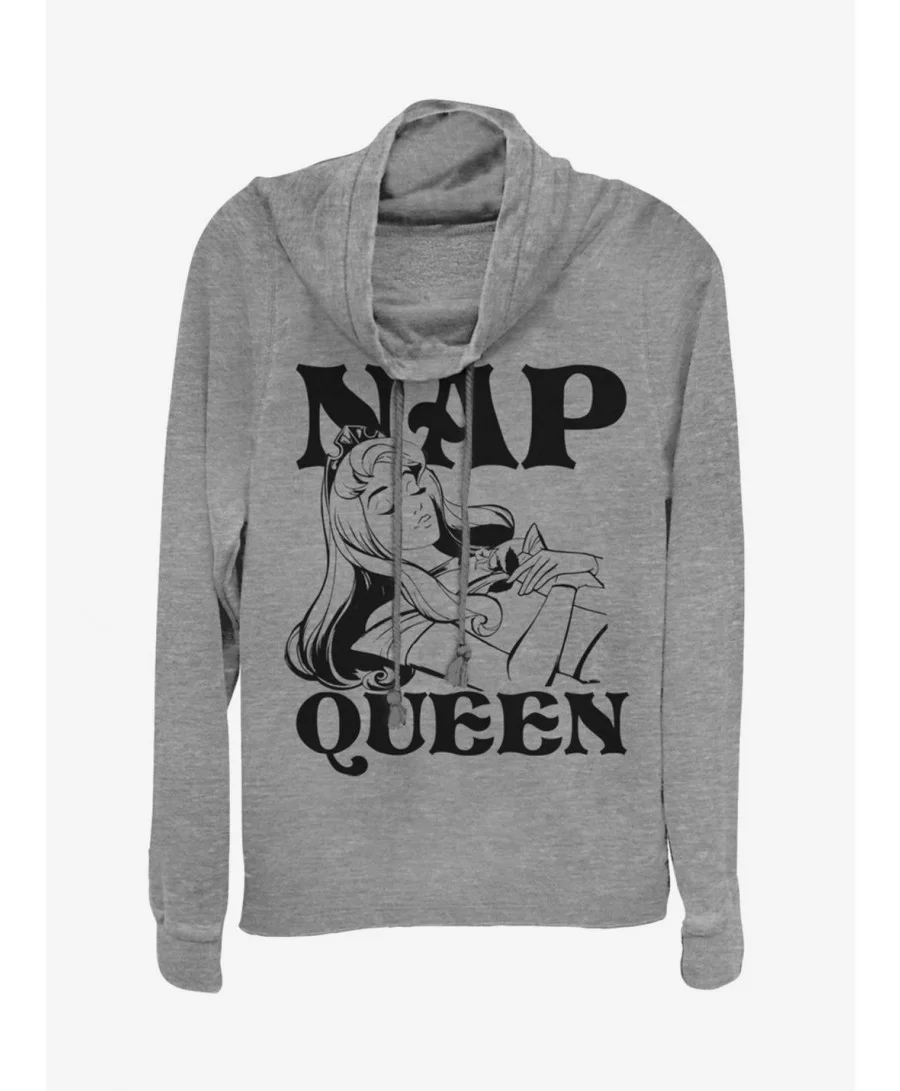 Trendy Disney Sleeping Beauty Aurora Nap Queen Cowlneck Long-Sleeve Girls Top $11.49 Tops