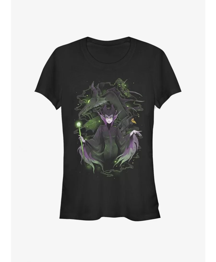 Crazy Deals Disney Villains Maleficent Manga Girls T-Shirt $11.21 T-Shirts