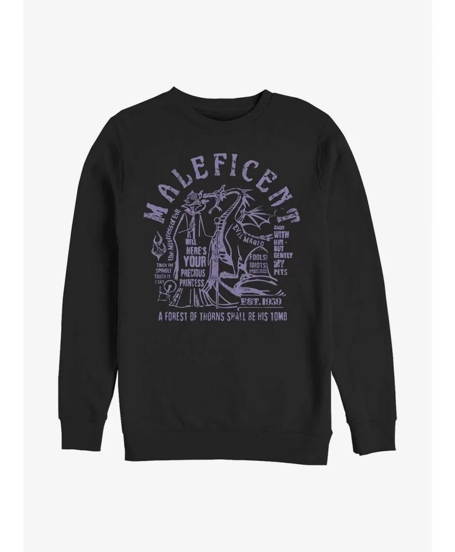 Huge Discount Disney Maleficent Maleficent Verbiage Sweatshirt $14.46 Sweatshirts