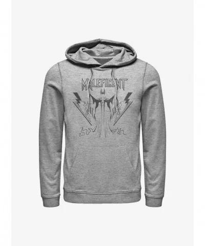 Sale Item Disney Maleficent Mal Solid Outline Rock Hoodie $14.37 Hoodies