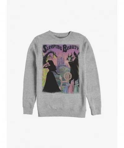 Discount Disney Sleeping Beauty Poster Crew Sweatshirt $11.81 Sweatshirts