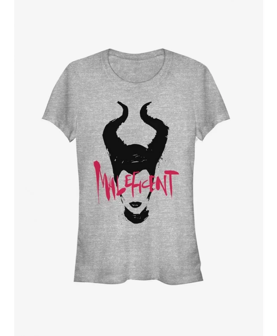 Limited-time Offer Disney Maleficent: Mistress Of Evil Paint Silhouette Girls T-Shirt $7.72 T-Shirts